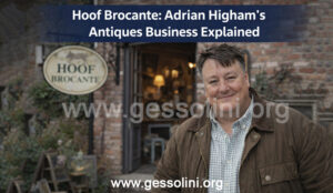 Adrian Higham outside Hoof Brocante antiques shop