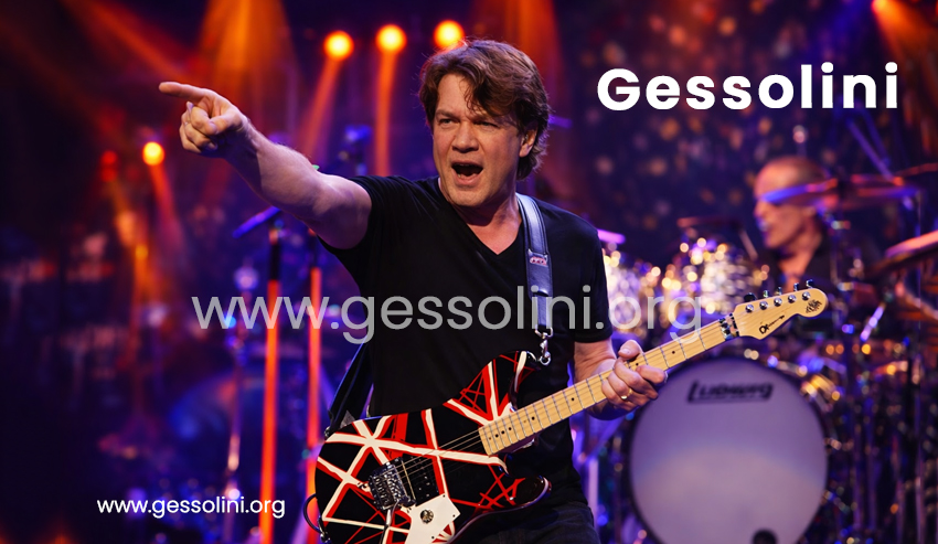 Malcolm Van Halen performing on stage with electric guitar during a live rock concert