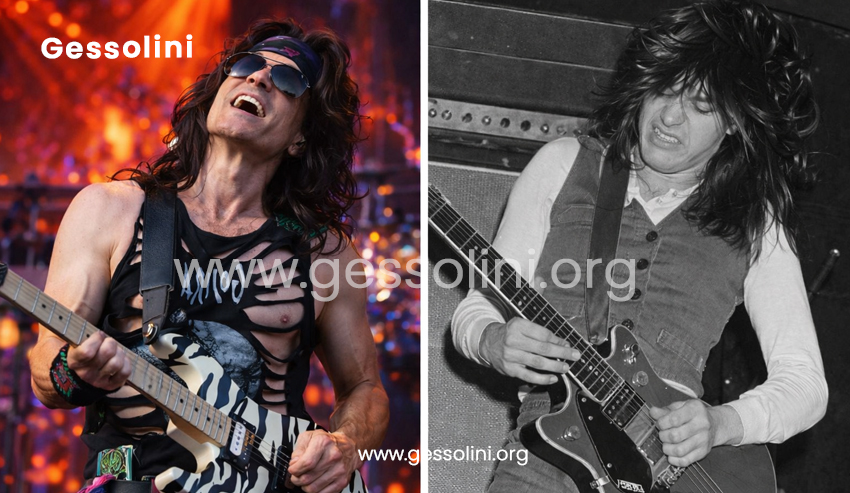 Malcolm Van Halen performing on stage with electric guitar during a live rock concert